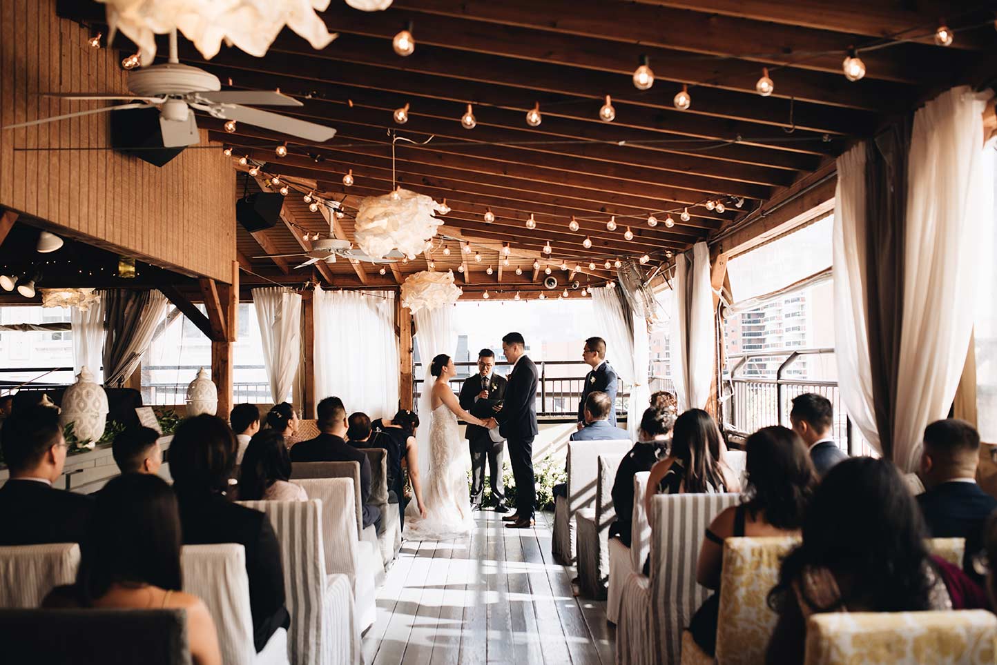 Summer Rooftop Wedding Ceremony Toronto The Fifth Events Venue
